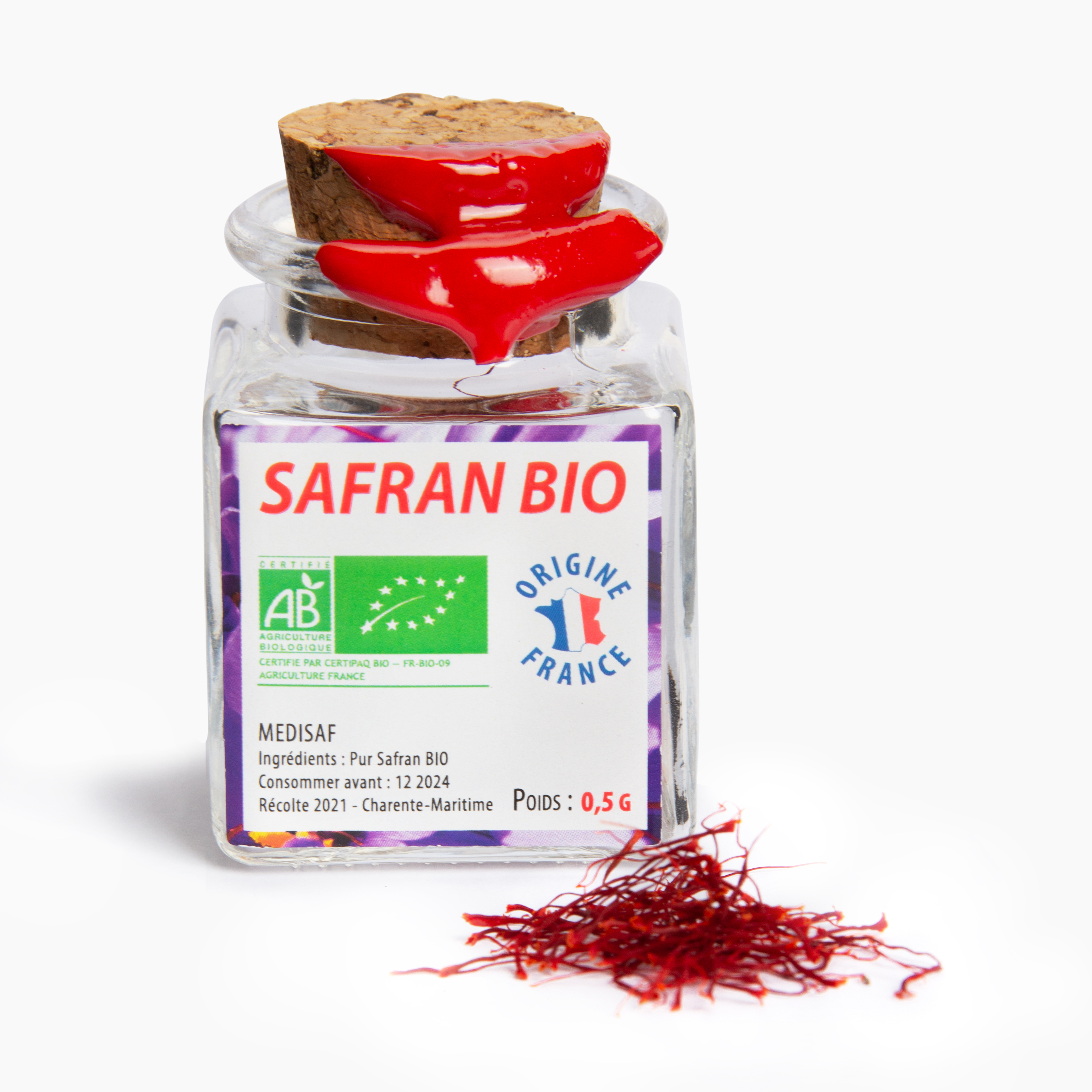 Safran bio 0,5 Gr - Epice - Cuisine - FR-BIO-09